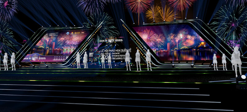 Khu vực sân khấu lễ hội pháo hoa Đà Nẵng