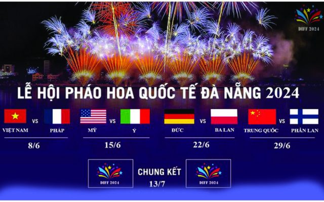 Lịch thi đấu lễ hội pháo hoa quốc tế 2024