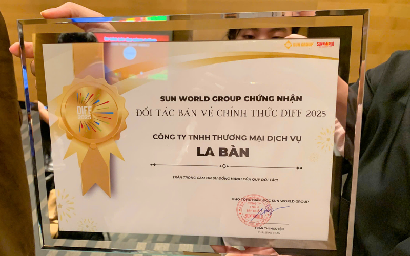 Chứng nhận Đối tác bán vé chính thức DIFF2025 của La Bàn Tour