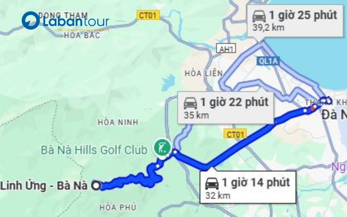 Hướng dẫn di chuyển đến Chùa Linh Ứng Bà Nà