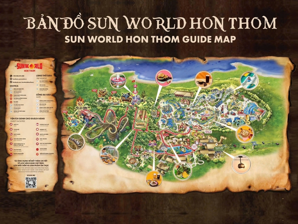 Bản đồ phân luồng mới của Sun World Hòn Thơm