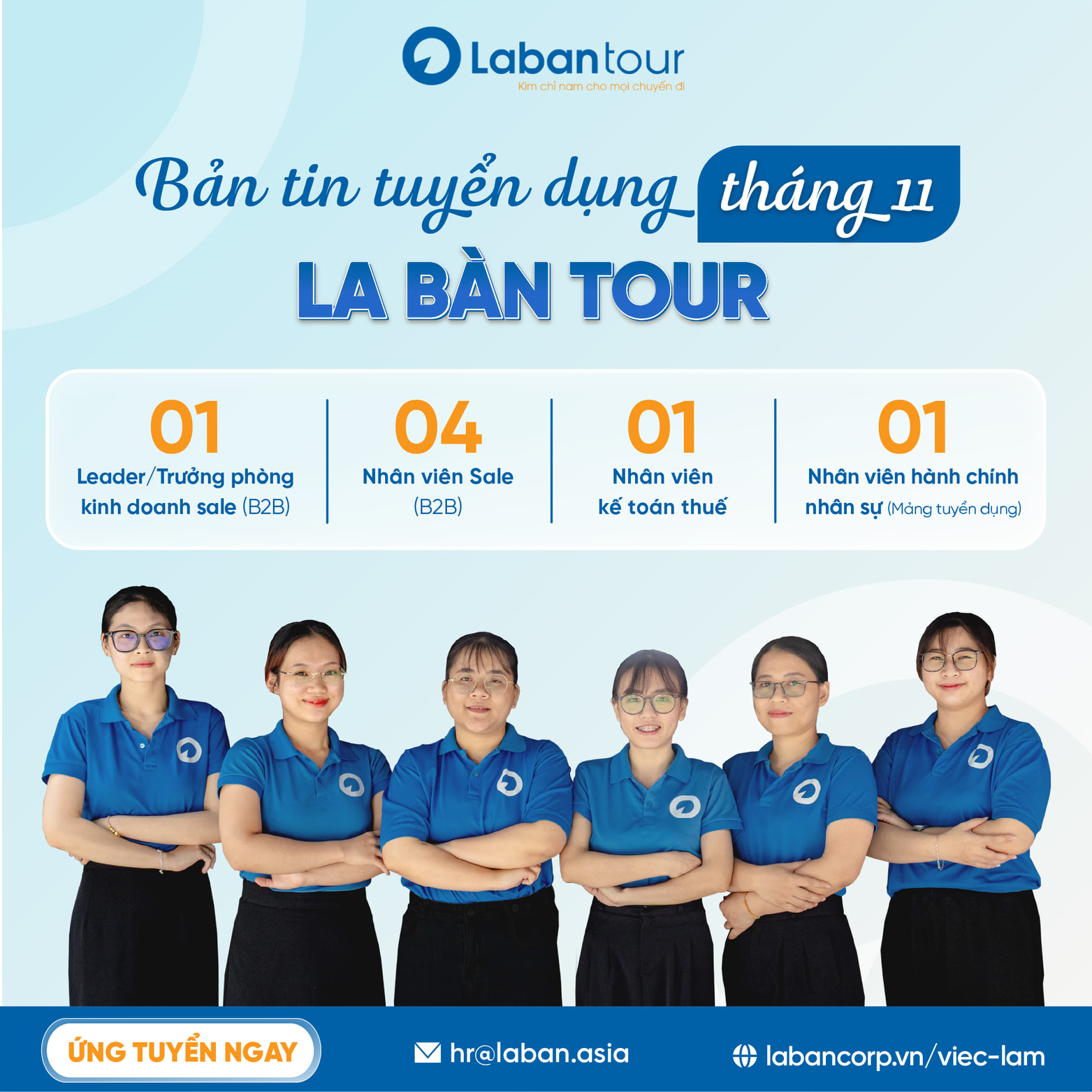 laban tour tuyển dụng tháng 11