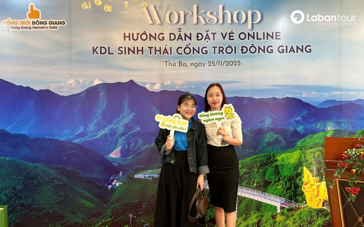 La Bàn Tour tham gia Workshop đặt vé online tại Cổng Trời Đông Giang