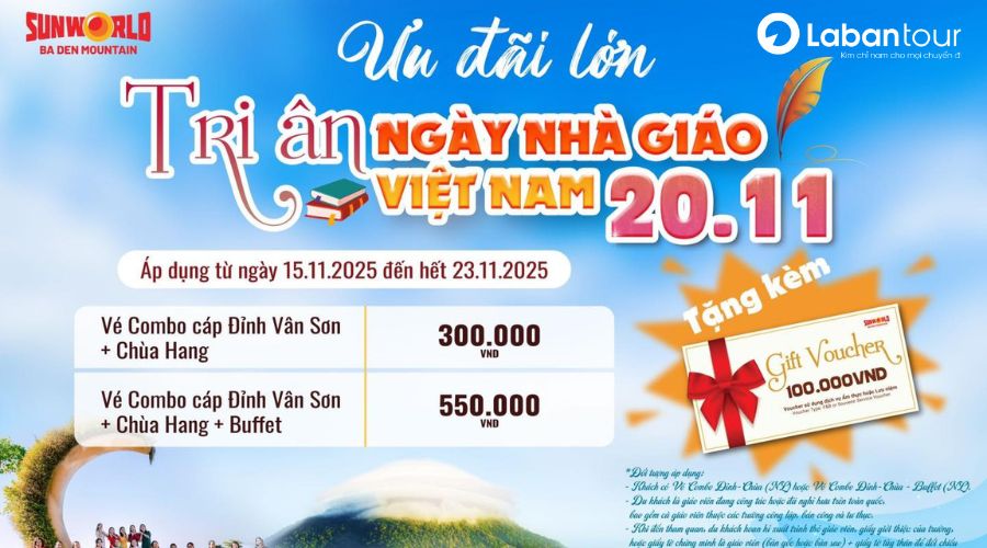 Sun World Bà Đen ưu đãi lớn tri ân Ngày Nhà giáo 20/11