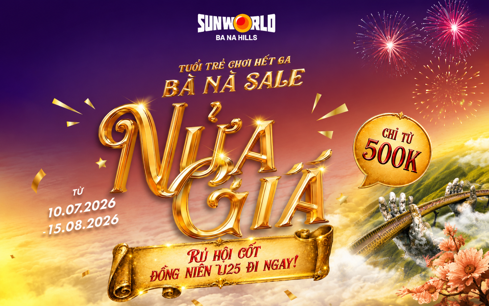 Bà Nà Hills ưu đãi vé khách hàng dưới 25 tuổi